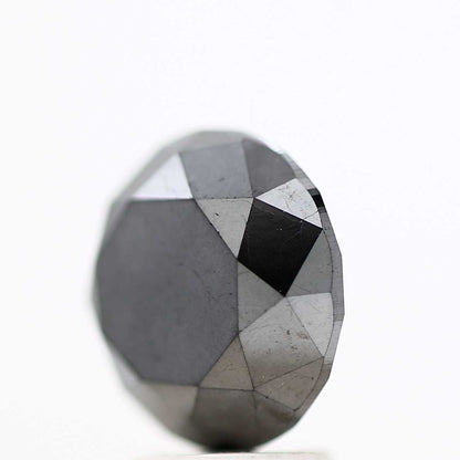 3.93 Carat Fancy Black Round Shape Brilliant Cut Natural Loose Diamond