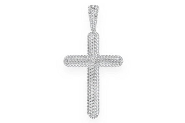 BUBBLY CROSS PENDANT 14K