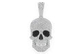 Baguette Teeth Skull Pendant 14K