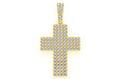 Bezel Cross Pendant 14K
