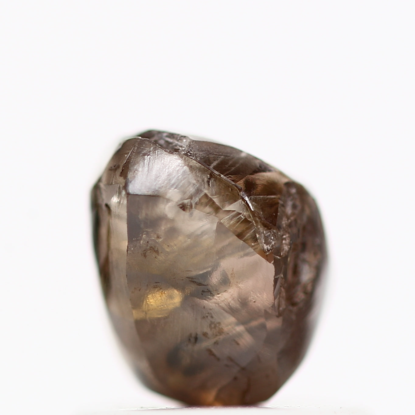 Natura Rough Diamond Raw Fancy Deep Brown Uncut Diamond 1.03 Carat Design Rough Diamond Engagement Ring SDM803