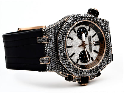 Luxury Watch in Real VVS Moissanite Diamond Watch, Handmade Stainless Steel Watch For Men/Women, Hip Hop Watch, Iced Out Watch Gift for Him