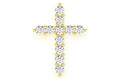 Hidden Bail Cross Pendant 14K