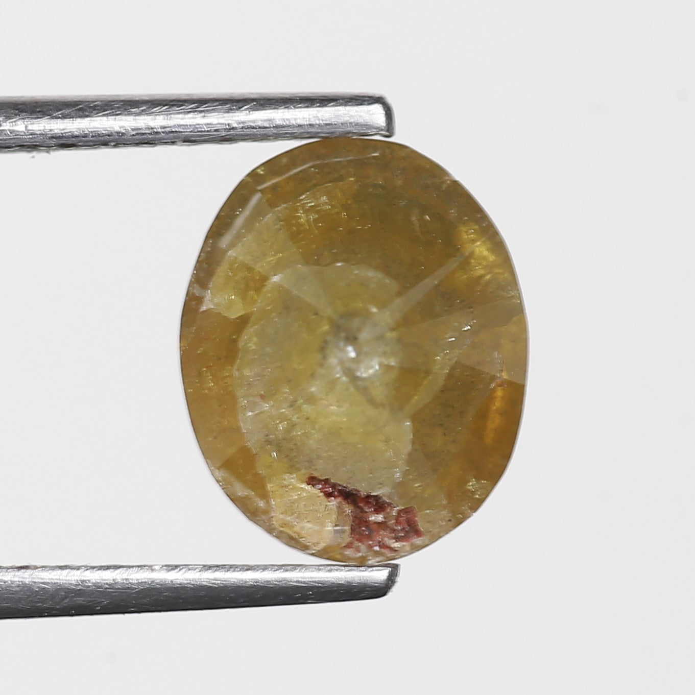 1.89 Ct. Oval Rose Cut Salt and Pepper Fancy Yellow Color Natural Diamond 8.56 mm