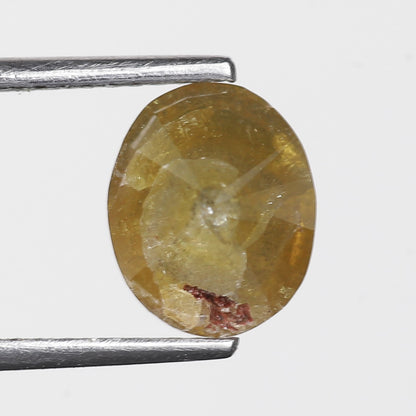 1.89 Ct. Oval Rose Cut Salt and Pepper Fancy Yellow Color Natural Diamond 8.56 mm