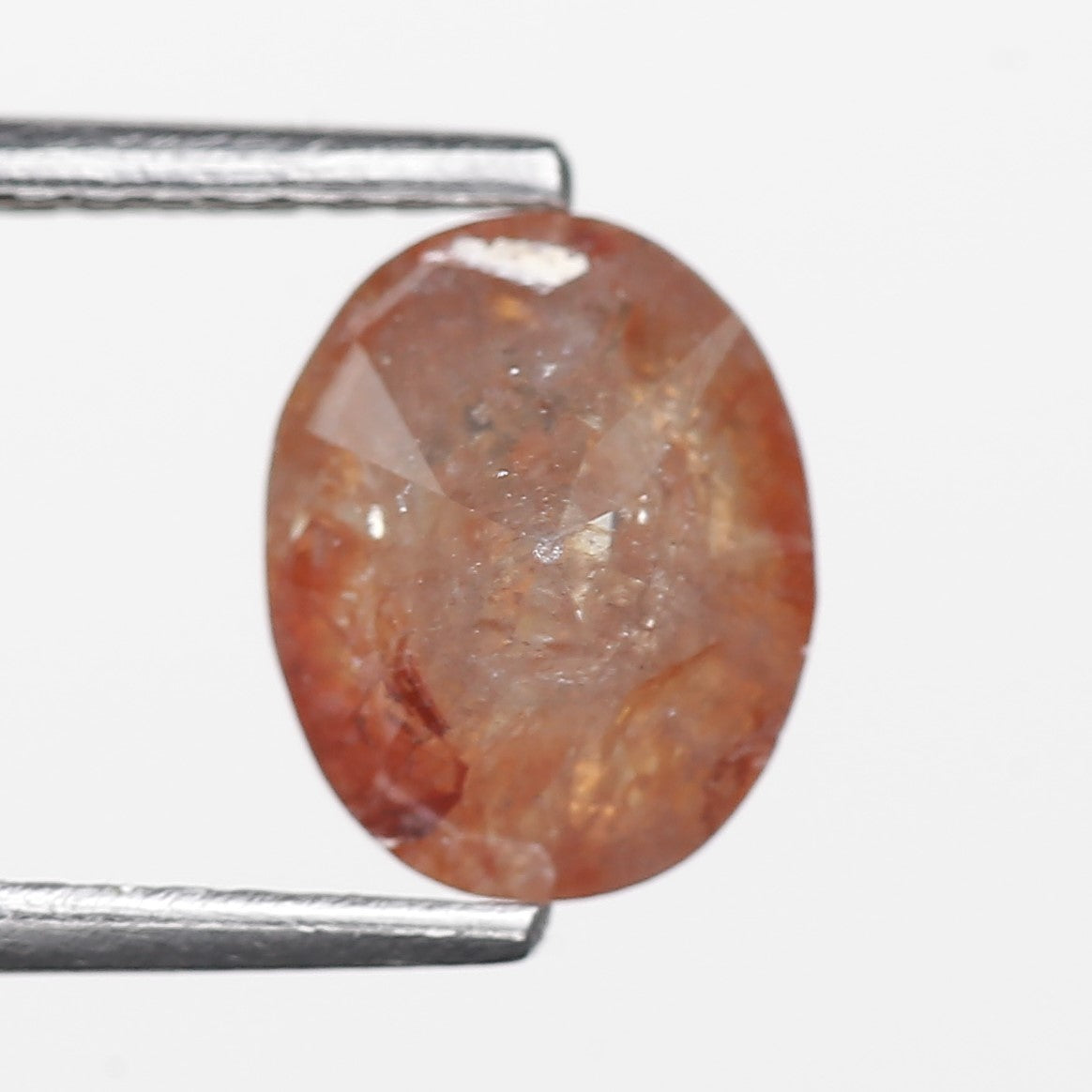 1.71 Ct. Oval Rose Cut Salt and Pepper Fancy Red Orange Natural Diamond 7.93 mm
