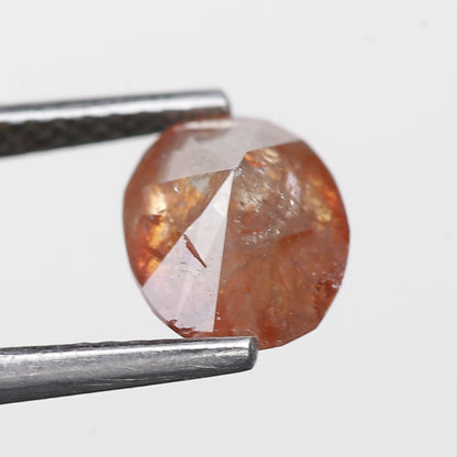 1.71 Ct. Oval Rose Cut Salt and Pepper Fancy Red Orange Natural Diamond 7.93 mm