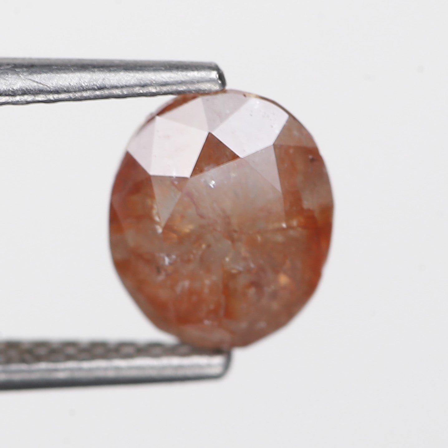 1.71 Ct. Oval Rose Cut Salt and Pepper Fancy Red Orange Natural Diamond 7.93 mm