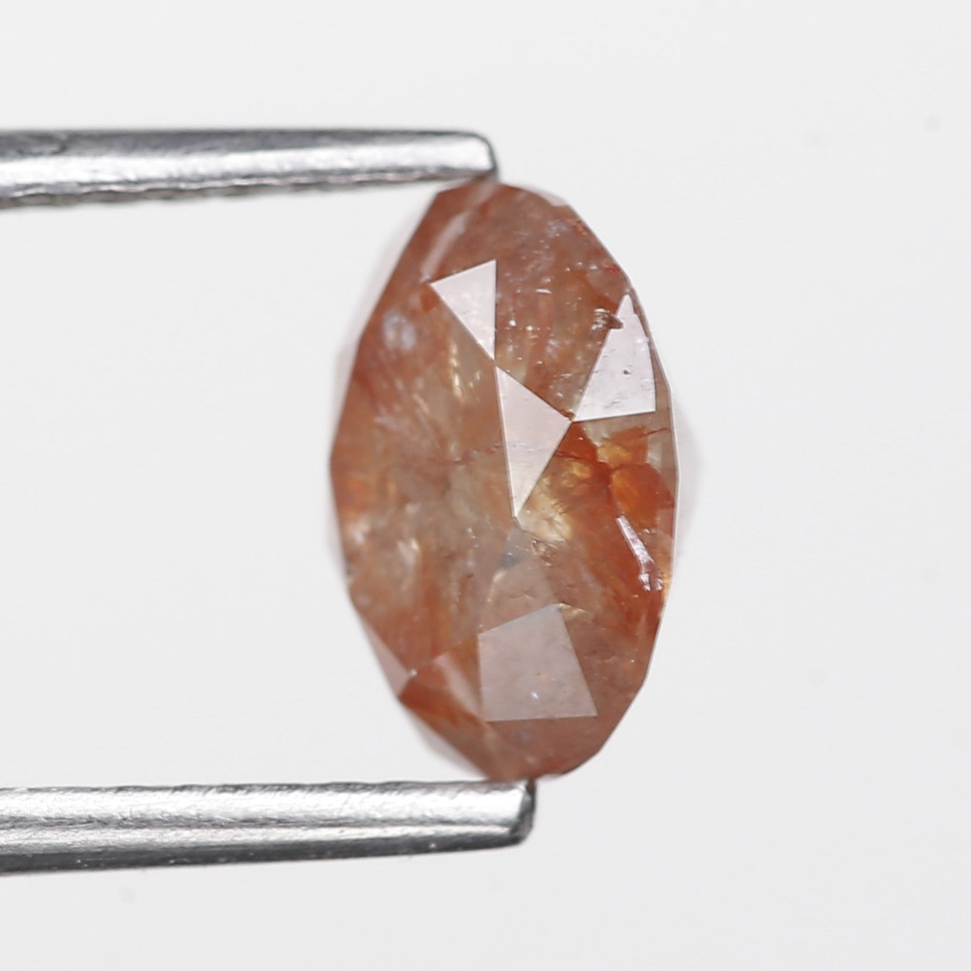 1.71 Ct. Oval Rose Cut Salt and Pepper Fancy Red Orange Natural Diamond 7.93 mm