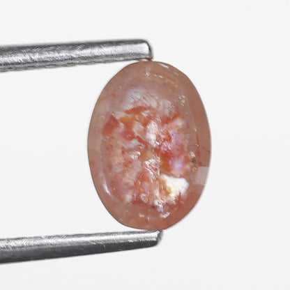 1.13 Ct. Oval Rose Cut Salt and Pepper Fancy Orange Color Natural Diamond 6.90 mm