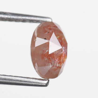 1.13 Ct. Oval Rose Cut Salt and Pepper Fancy Orange Color Natural Diamond 6.90 mm