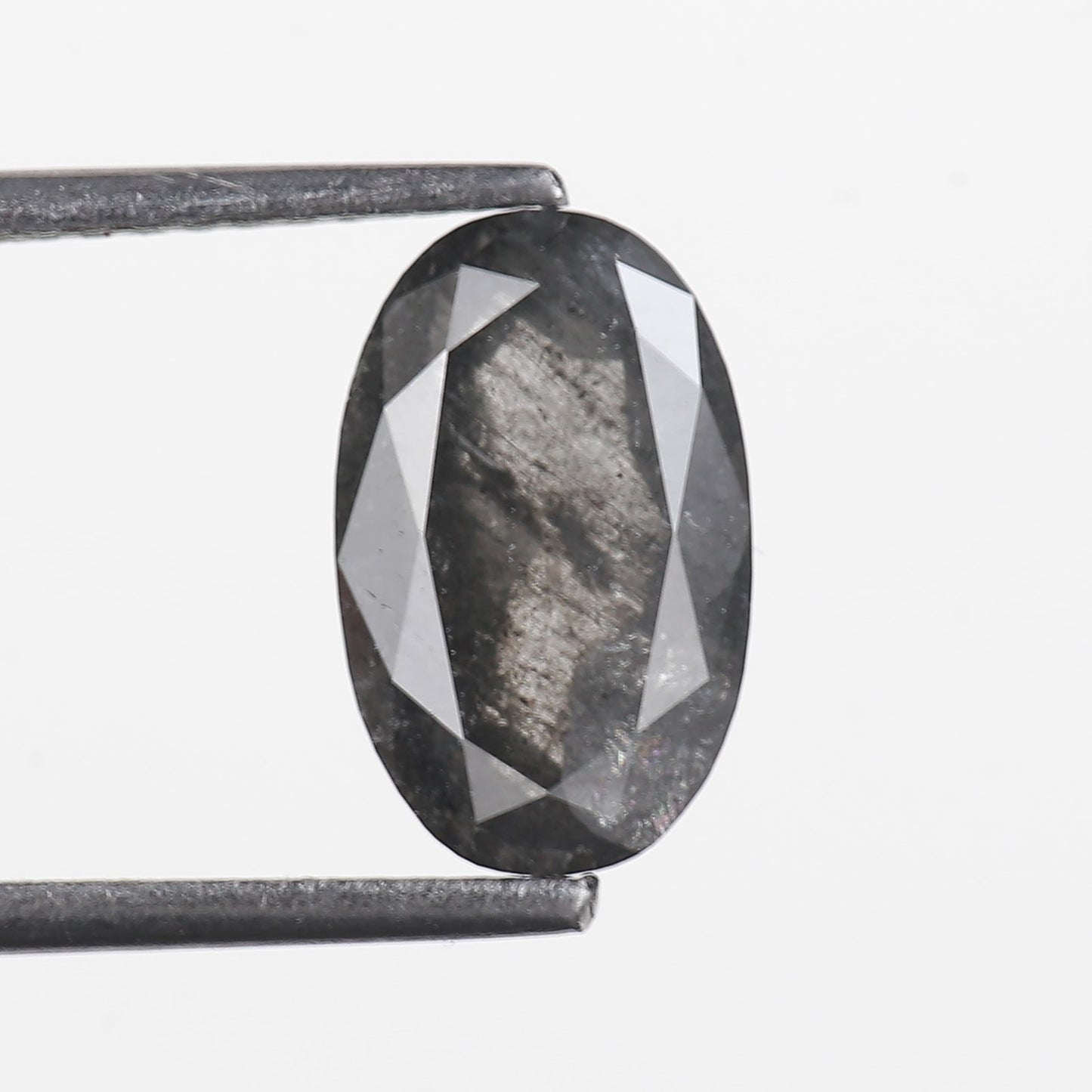 2.65 Ct. Oval Rose Cut Salt and Pepper Fancy Gray Color Natural Diamond 10.40 mm (Copy)