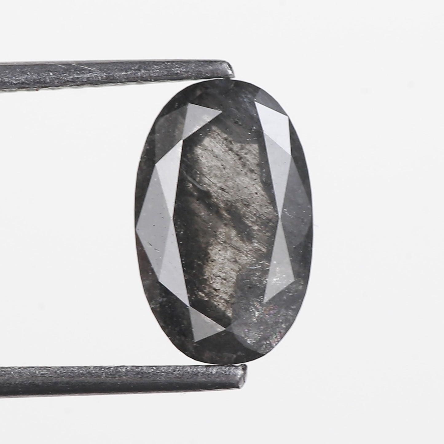 2.65 Ct. Oval Rose Cut Salt and Pepper Fancy Gray Color Natural Diamond 10.40 mm (Copy)
