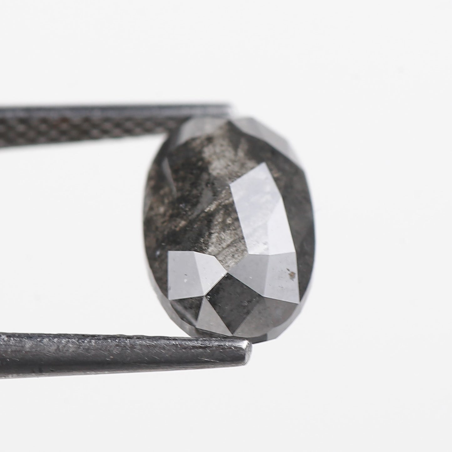 2.65 Ct. Oval Rose Cut Salt and Pepper Fancy Gray Color Natural Diamond 10.40 mm (Copy)