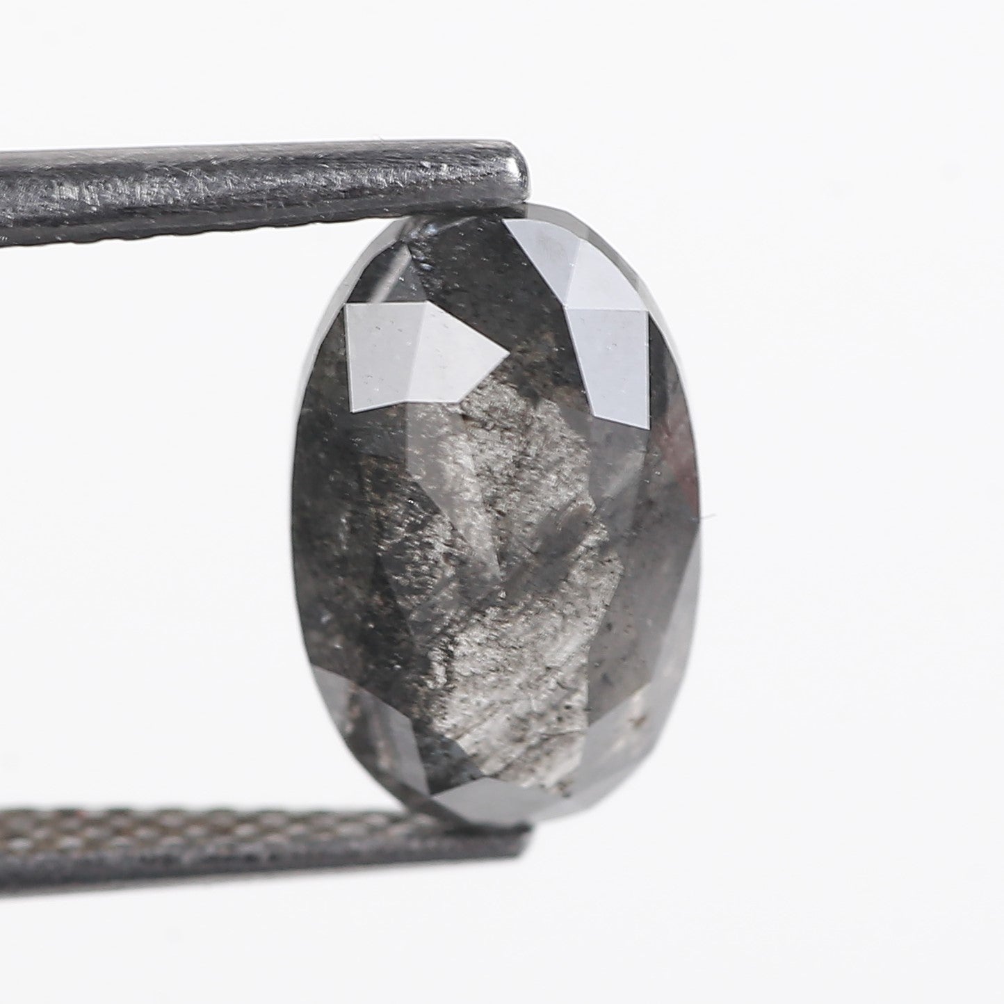 2.65 Ct. Oval Rose Cut Salt and Pepper Fancy Gray Color Natural Diamond 10.40 mm (Copy)