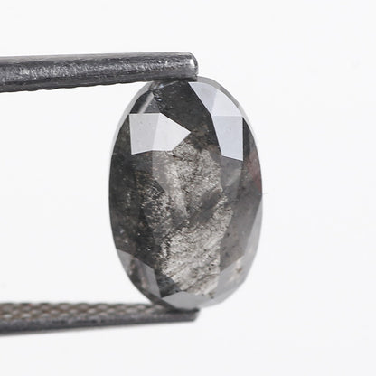 2.65 Ct. Oval Rose Cut Salt and Pepper Fancy Gray Color Natural Diamond 10.40 mm (Copy)