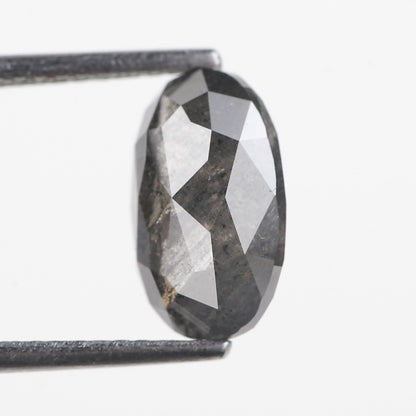 2.65 Ct. Oval Rose Cut Salt and Pepper Fancy Gray Color Natural Diamond 10.40 mm (Copy)