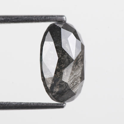 2.65 Ct. Oval Rose Cut Salt and Pepper Fancy Gray Color Natural Diamond 10.40 mm (Copy)
