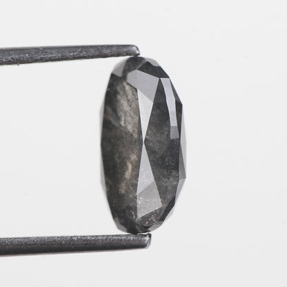 2.65 Ct. Oval Rose Cut Salt and Pepper Fancy Gray Color Natural Diamond 10.40 mm (Copy)