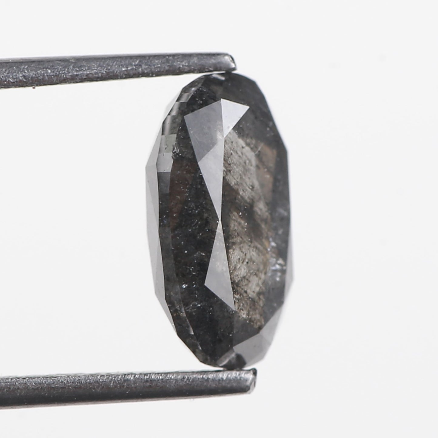 2.65 Ct. Oval Rose Cut Salt and Pepper Fancy Gray Color Natural Diamond 10.40 mm (Copy)