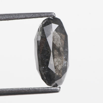 2.65 Ct. Oval Rose Cut Salt and Pepper Fancy Gray Color Natural Diamond 10.40 mm (Copy)