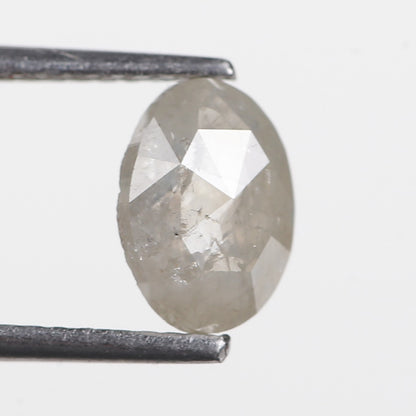 1.08 Ct. Oval Rose Cut Salt and Pepper Fancy Gray Color Natural Diamond 8.20 mm