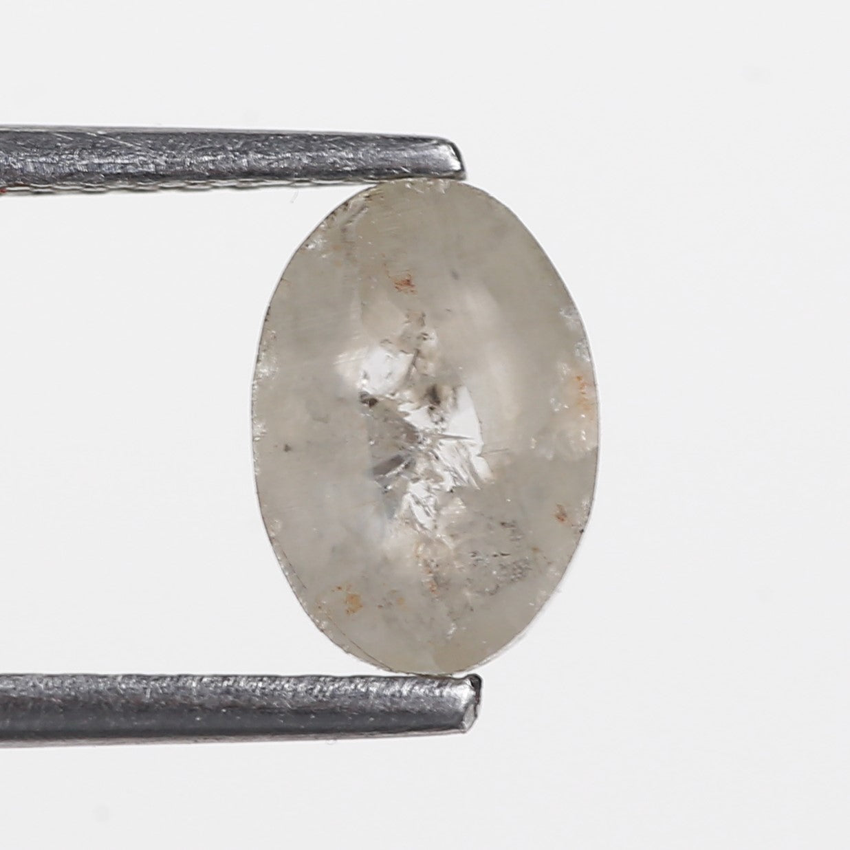 1.01 Ct. Oval Rose Cut Salt and Pepper Fancy Gray Color Natural Diamond 7.70 mm