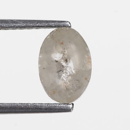 1.01 Ct. Oval Rose Cut Salt and Pepper Fancy Gray Color Natural Diamond 7.70 mm
