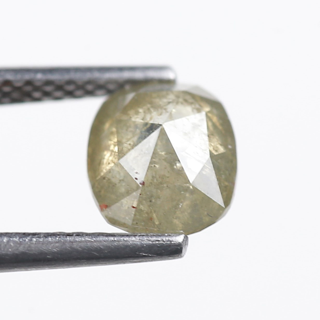 1.08 Ct. Oval Rose Cut Salt and Pepper Fancy Green Color Natural Diamond 7.20 mm (Copy)
