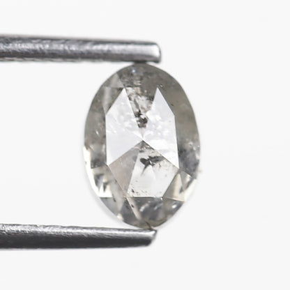 1.14 Ct. Oval Rose Cut Salt and Pepper Fancy Gray Icy Color Natural Diamond 6.7 mm