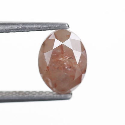 1.75 Ct. Oval Rose Cut Salt and Pepper Fancy Gray Orange Color Natural Diamond 8.01 mm (Copy)