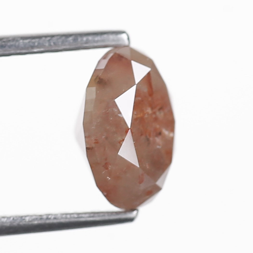 1.75 Ct. Oval Rose Cut Salt and Pepper Fancy Gray Orange Color Natural Diamond 8.01 mm (Copy)