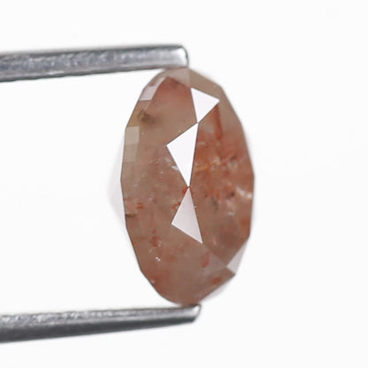 1.75 Ct. Oval Rose Cut Salt and Pepper Fancy Gray Orange Color Natural Diamond 8.01 mm (Copy)