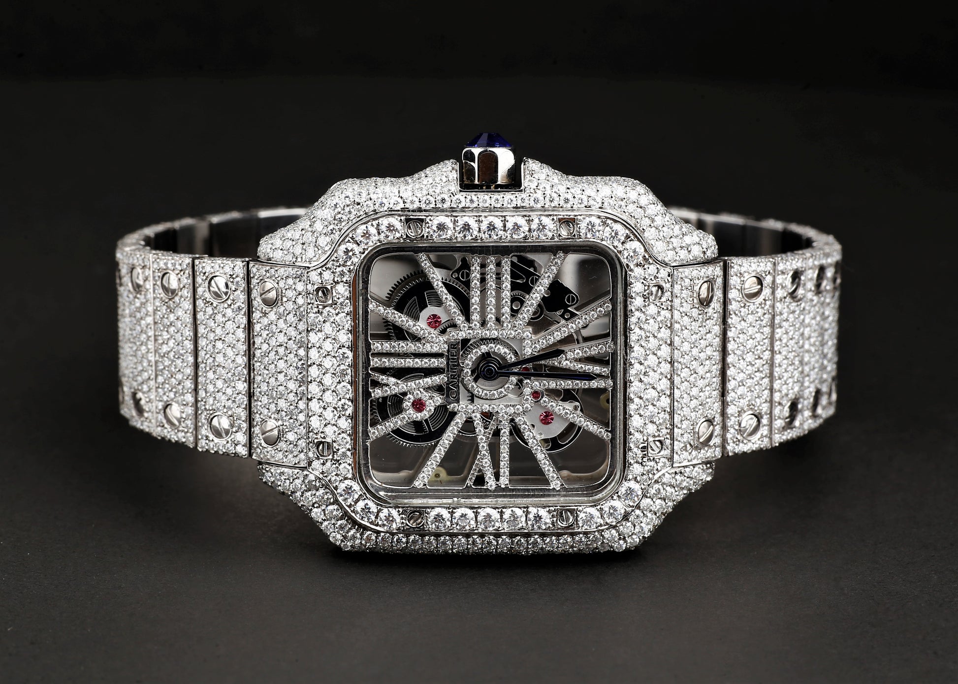 Luxury Watch in Real VVS Moissanite Diamond Watch, Handmade Stainless Steel Watch For Men/Women