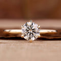 Lab Grown Round Shape Diamond Solitaire Engagement Ring