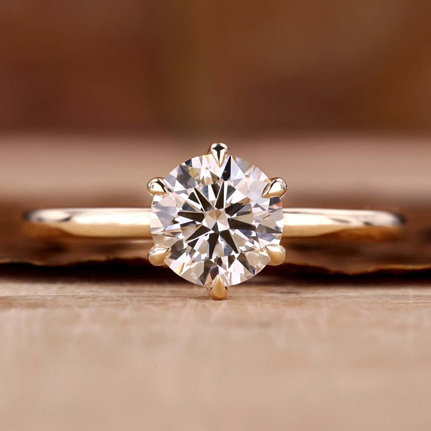 Lab Grown Round Shape Diamond Solitaire Engagement Ring  Shree Diamond Mfg