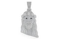 Large Baguette Crown Jesus Pendant 14K