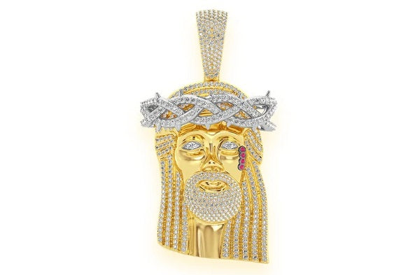 Large Jesus Of Nazareth Pendant 14K