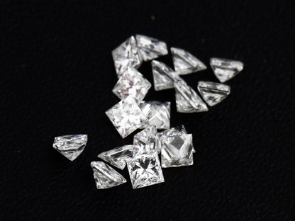 Princess Shape, White Natural Loose Diamond, SI2 Clarity, E/F Color 2.35 Carat