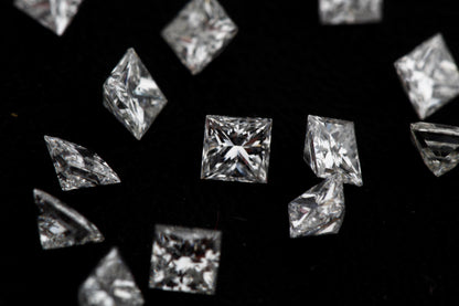 Princess Shape, White Natural Loose Diamond, SI2 Clarity, E/F Color 2.35 Carat