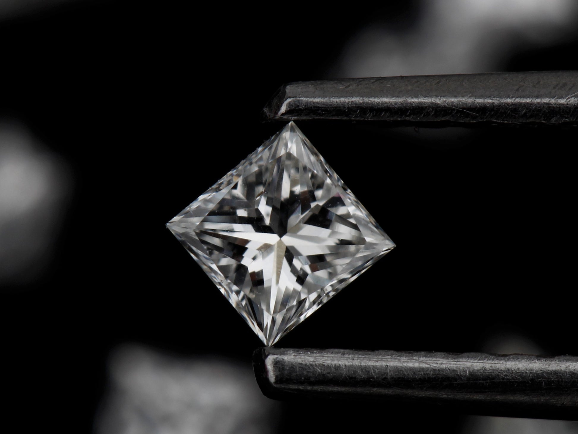 Princess Shape, White Natural Loose Diamond, SI2 Clarity, E/F Color 2.35 Carat