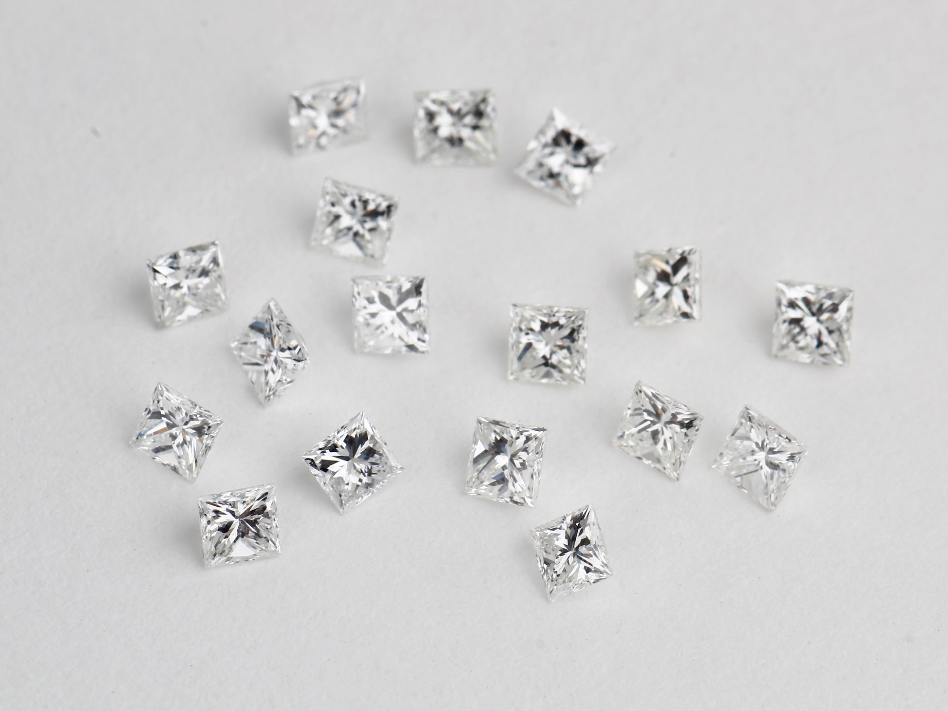 Princess Shape, White Natural Loose Diamond, SI2 Clarity, E/F Color 2.35 Carat