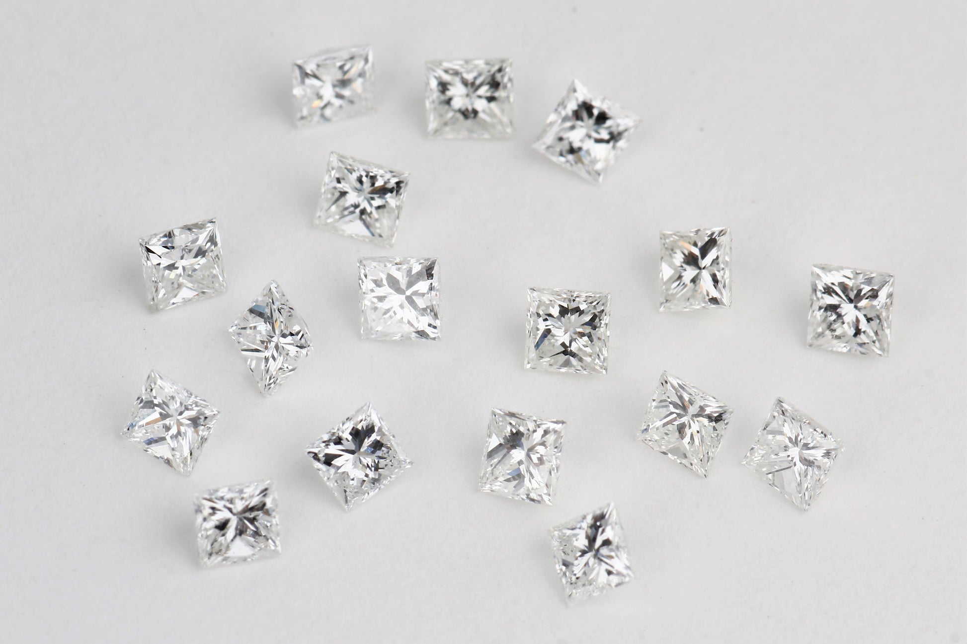 Princess Shape, White Natural Loose Diamond, SI2 Clarity, E/F Color 2.35 Carat