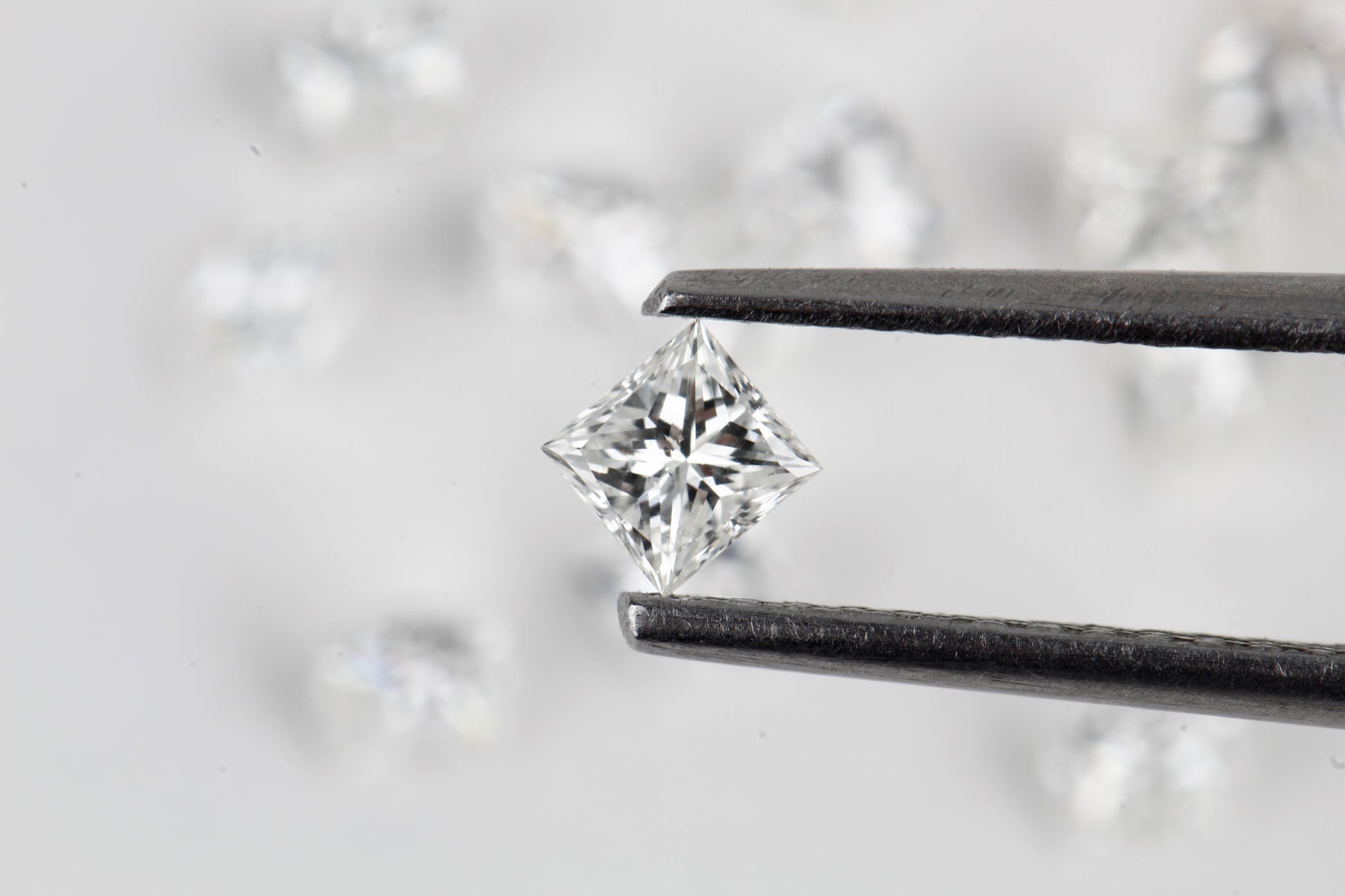 Princess Shape, White Natural Loose Diamond, SI2 Clarity, E/F Color 2.35 Carat