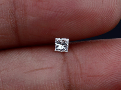 Princess Shape, White Natural Loose Diamond, SI2 Clarity, E/F Color 2.35 Carat