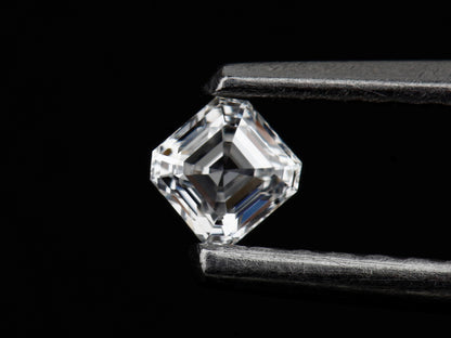 White Diamond, Asscher Shape, VS1 Clarity, F Color