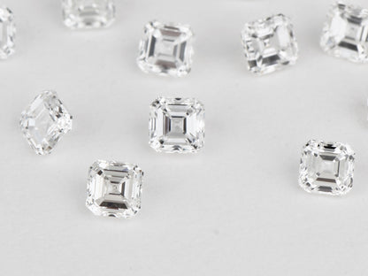 Buy VVS diamonds online at wholesale price star melee White Asscher Shape USA Canada