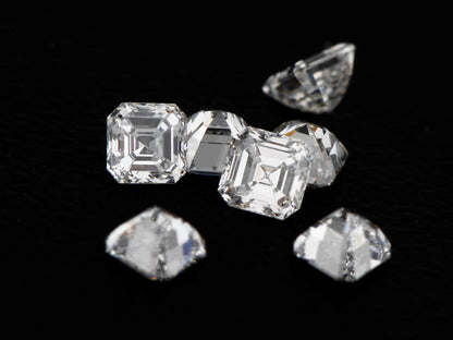 White Diamond, Asscher Shape, VS1 Clarity, F Color, 1 Carat 