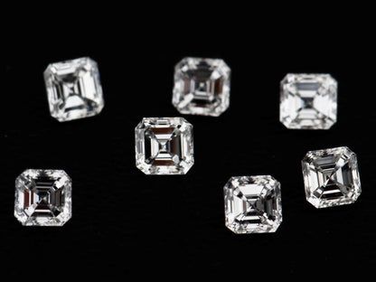 White Diamond, Asscher Shape, VS1 Clarity, F Color, 1 Carat 