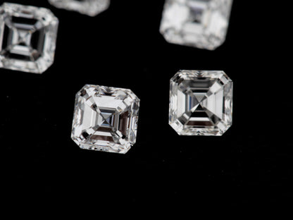 White Diamond, Asscher Shape, VS1 Clarity, F Color, 1 Carat 